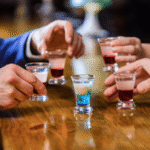 Verres partagés entre amis au Village Secret